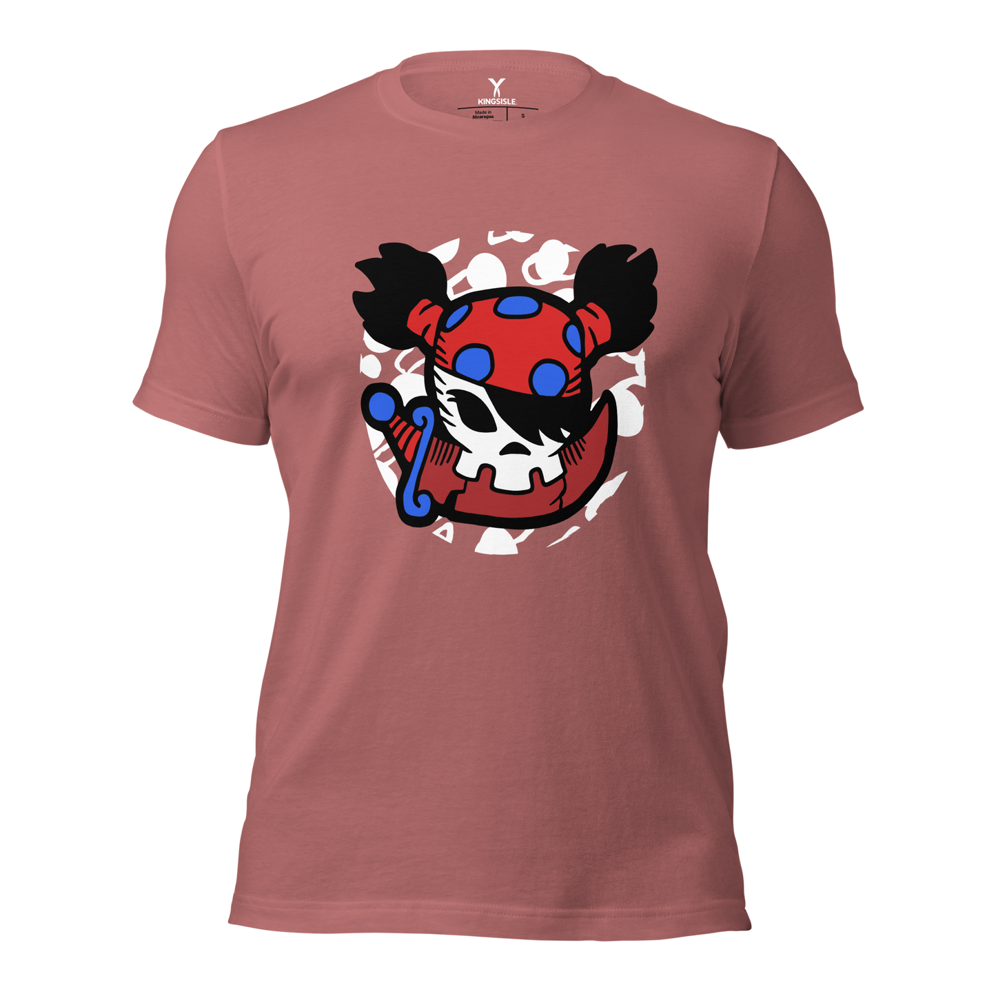 Pirate101-Buccaneer-Female-Skull-Unisex-Graphic-Shirt-short-sleeve