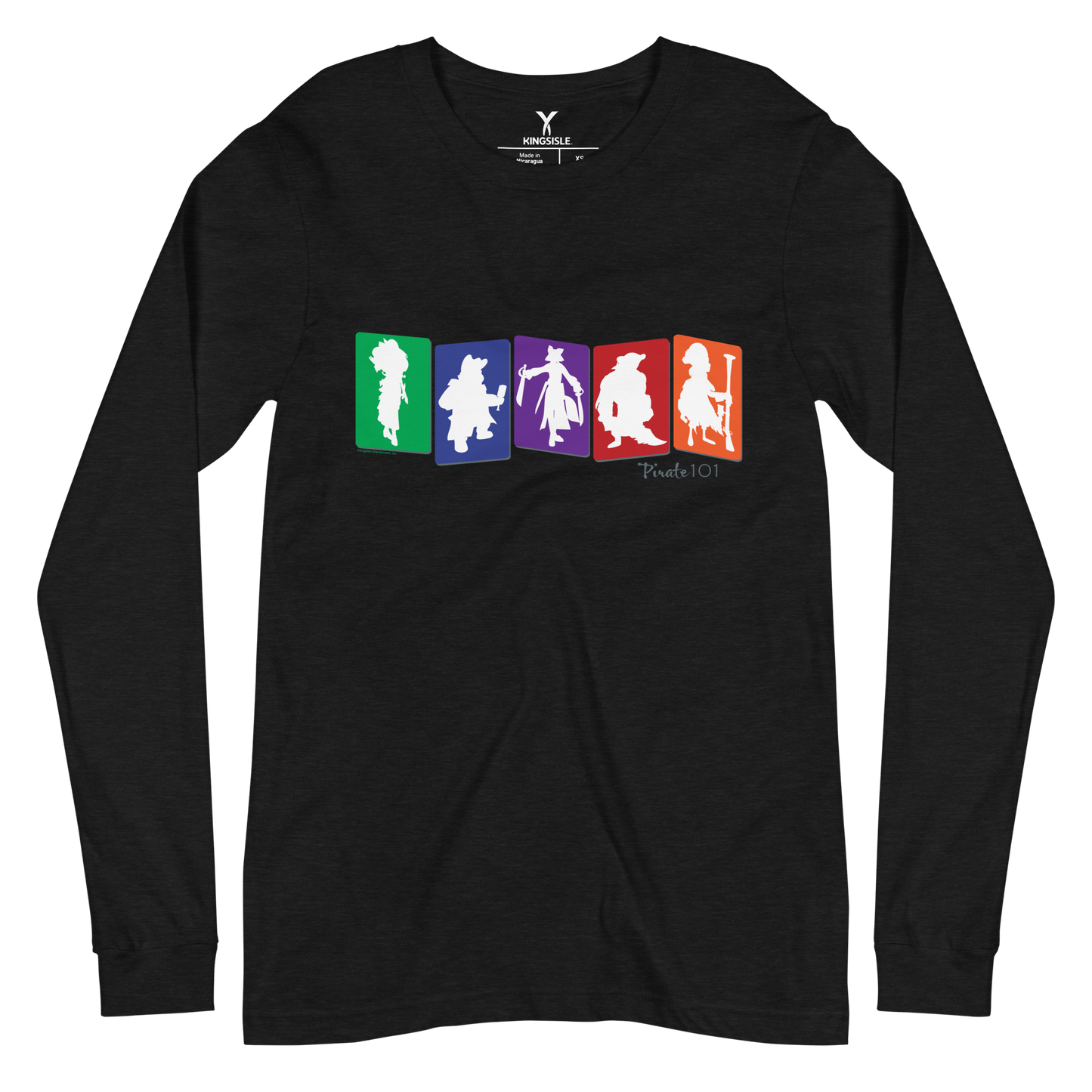 Pirate101-Class-Banner-Icon-Unisex-Graphic-Long-Sleeve-Shirt-witchdoctor-privateer-swashbuckler-musketeer-buccaneer