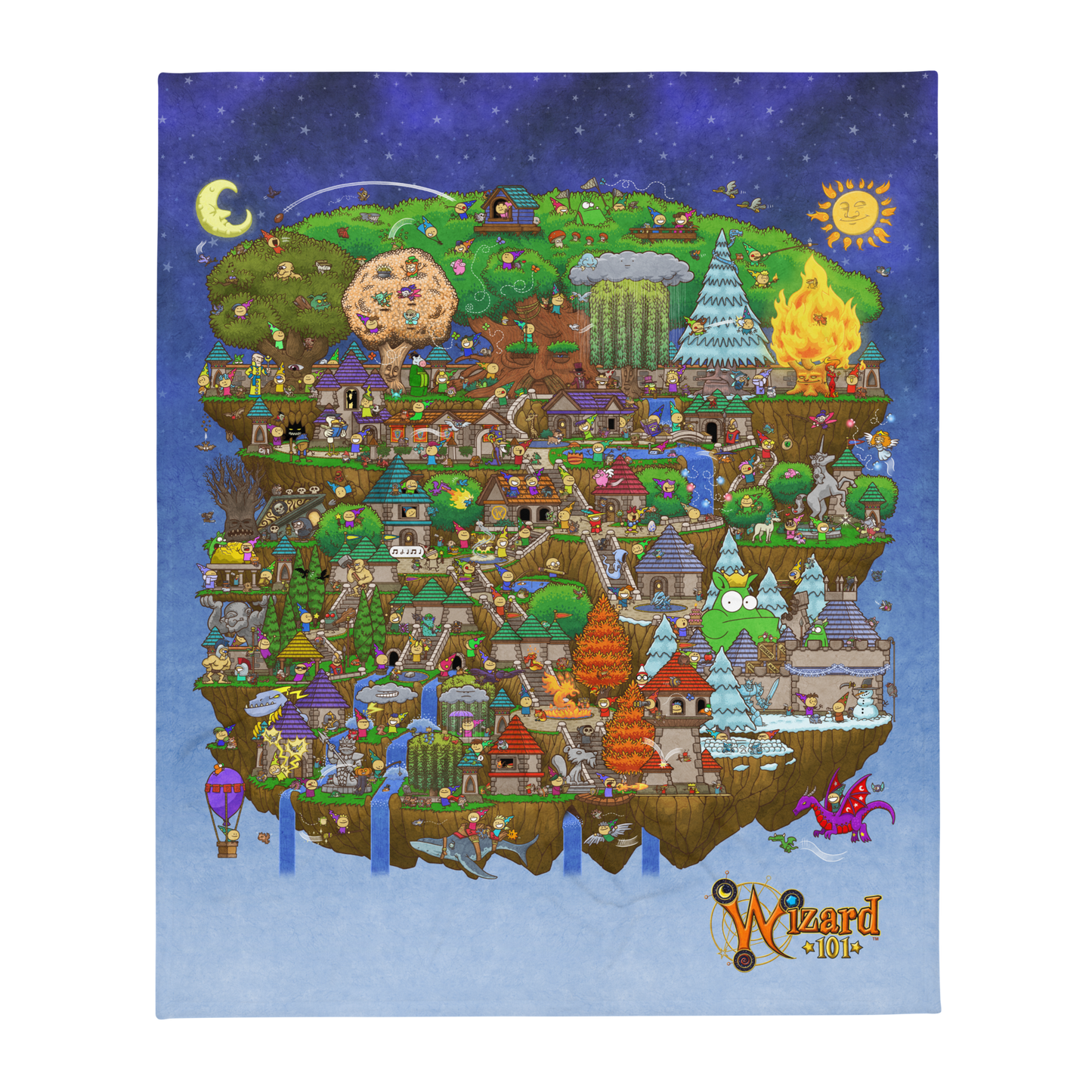 Wizard101-Doodle-Throw-Blanket-50x60