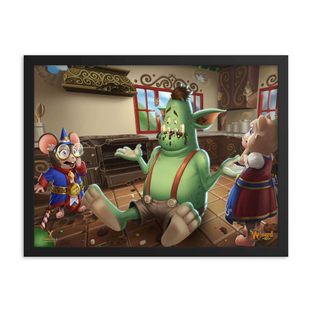 Wizard101-Gobbler-Karamelle-Poster-18x24-Matte-paper-poster-framed