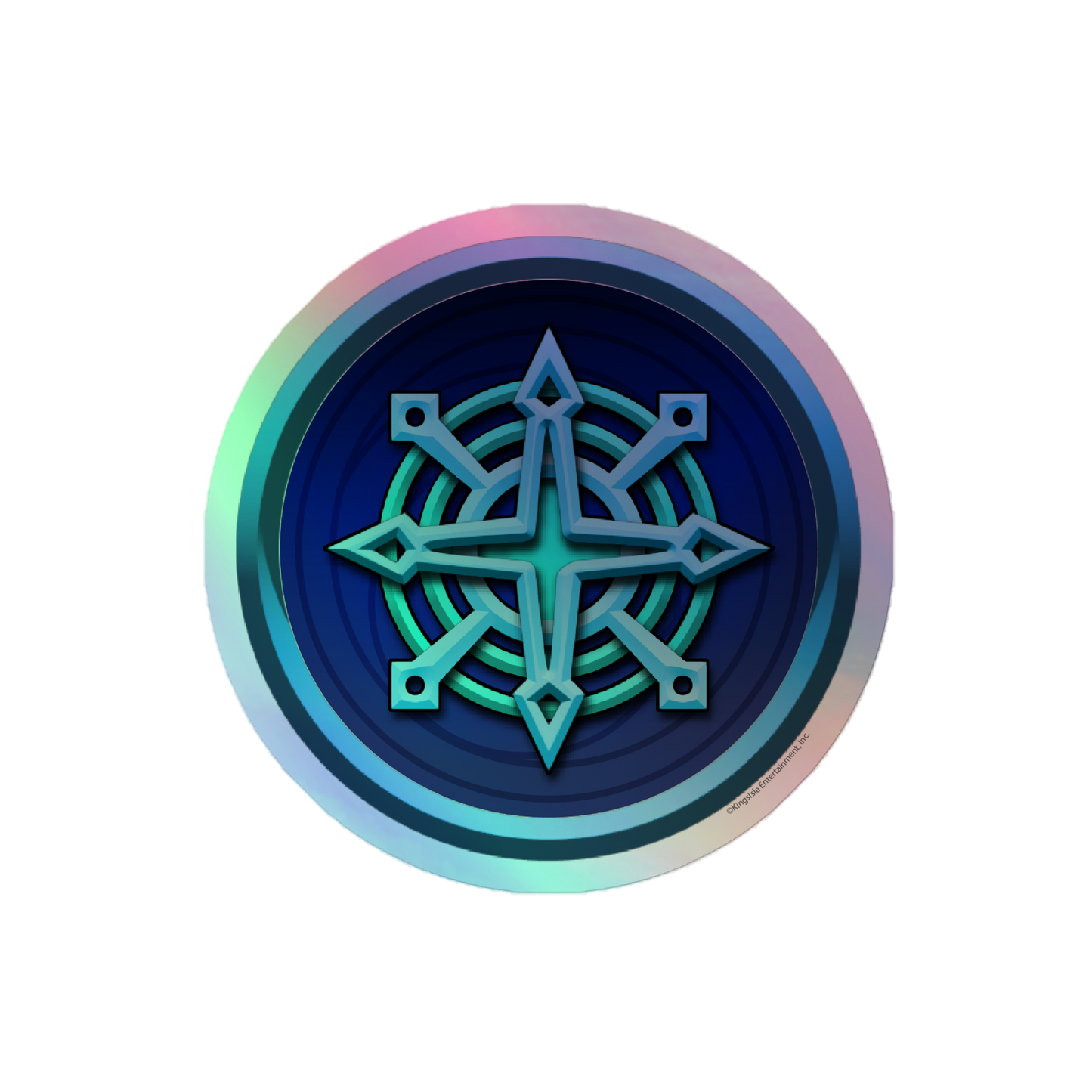 Wizard101-Ice-School-Symbol-Holographic-Sticker-vinyl