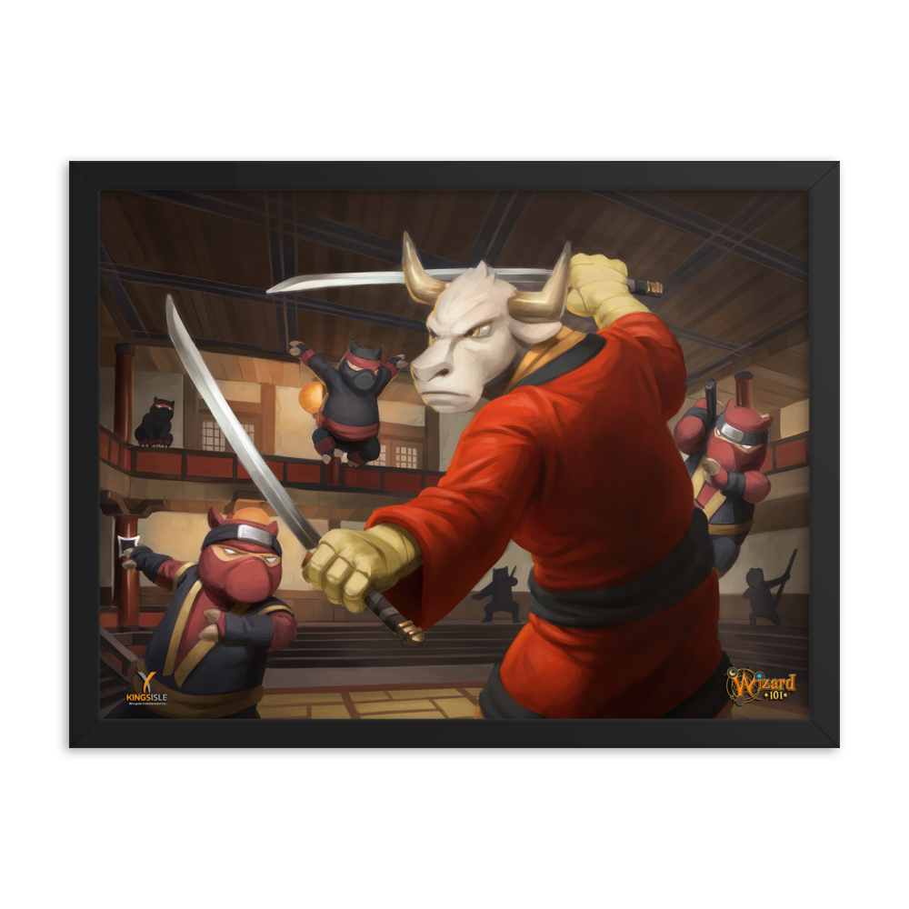 Wizard101-MooShu-Poster-18x24-Matte-paper-poster-framed