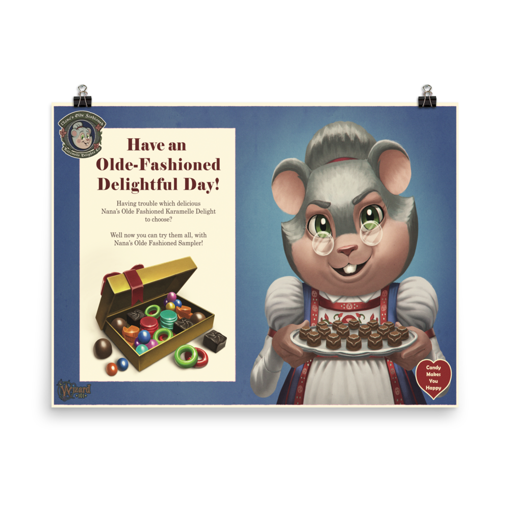 Wizard101-Nana's-Olde-Fashioned-Treats-Poster-18x24-Matte-paper-poster