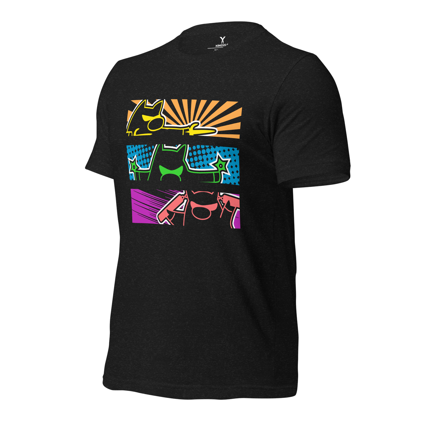 Wizard101-Ninja-Pig-Unisex-Graphic-Shirt2-black-heather-short-sleeve