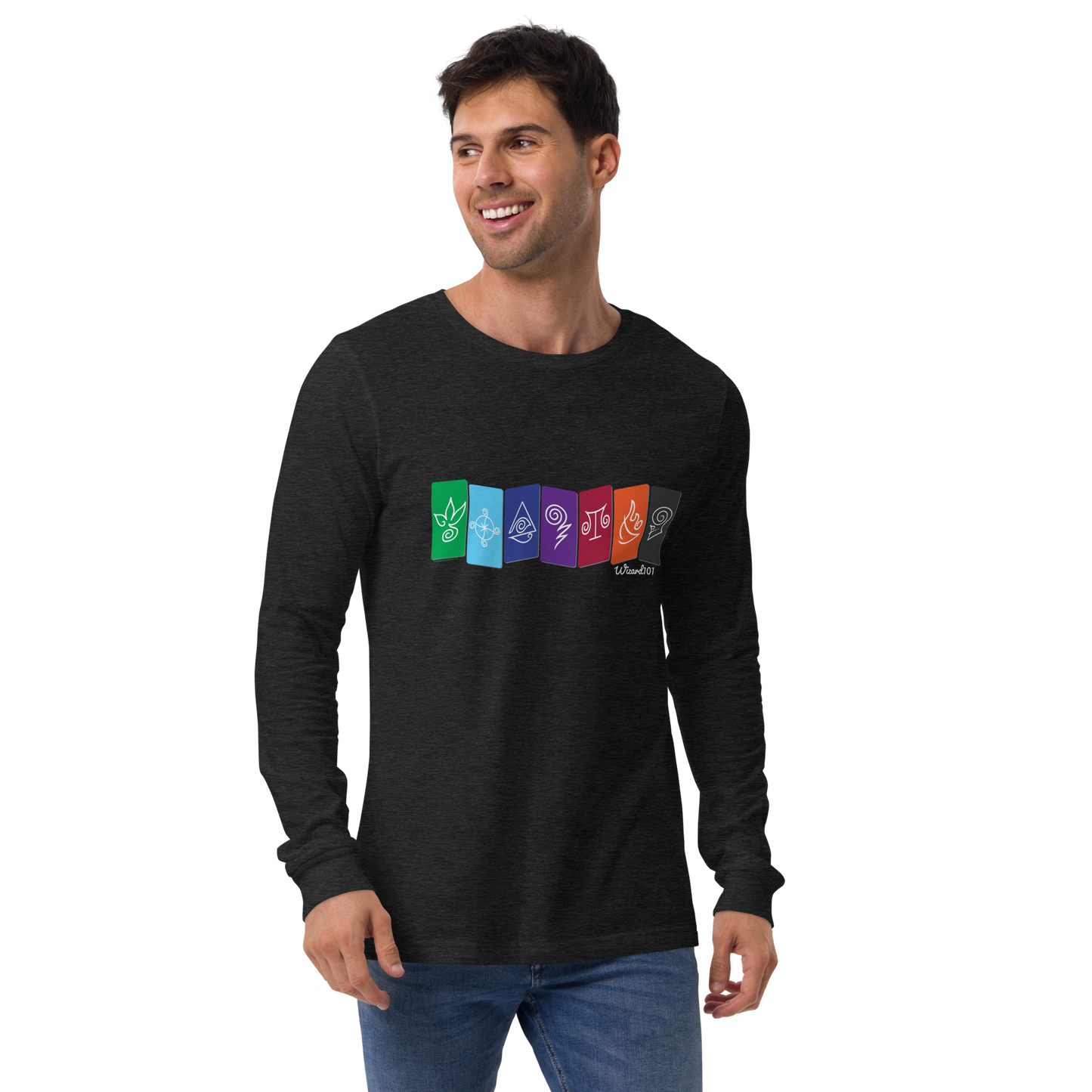 Wizard101-School-Banners-Unisex-Long-Sleeve-Shirt3-life-ice-myth-storm-balance-fire-death