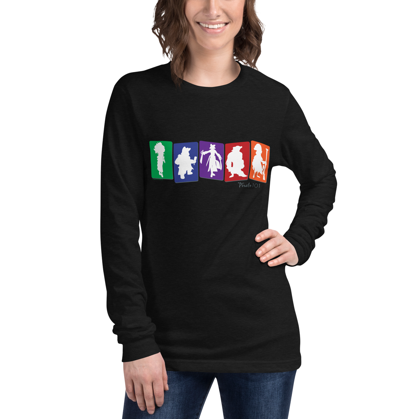 Pirate101-Class-Banner-Icon-Unisex-Graphic-Long-Sleeve-Shirt3-witchdoctor-privateer-swashbuckler-musketeer-buccaneer