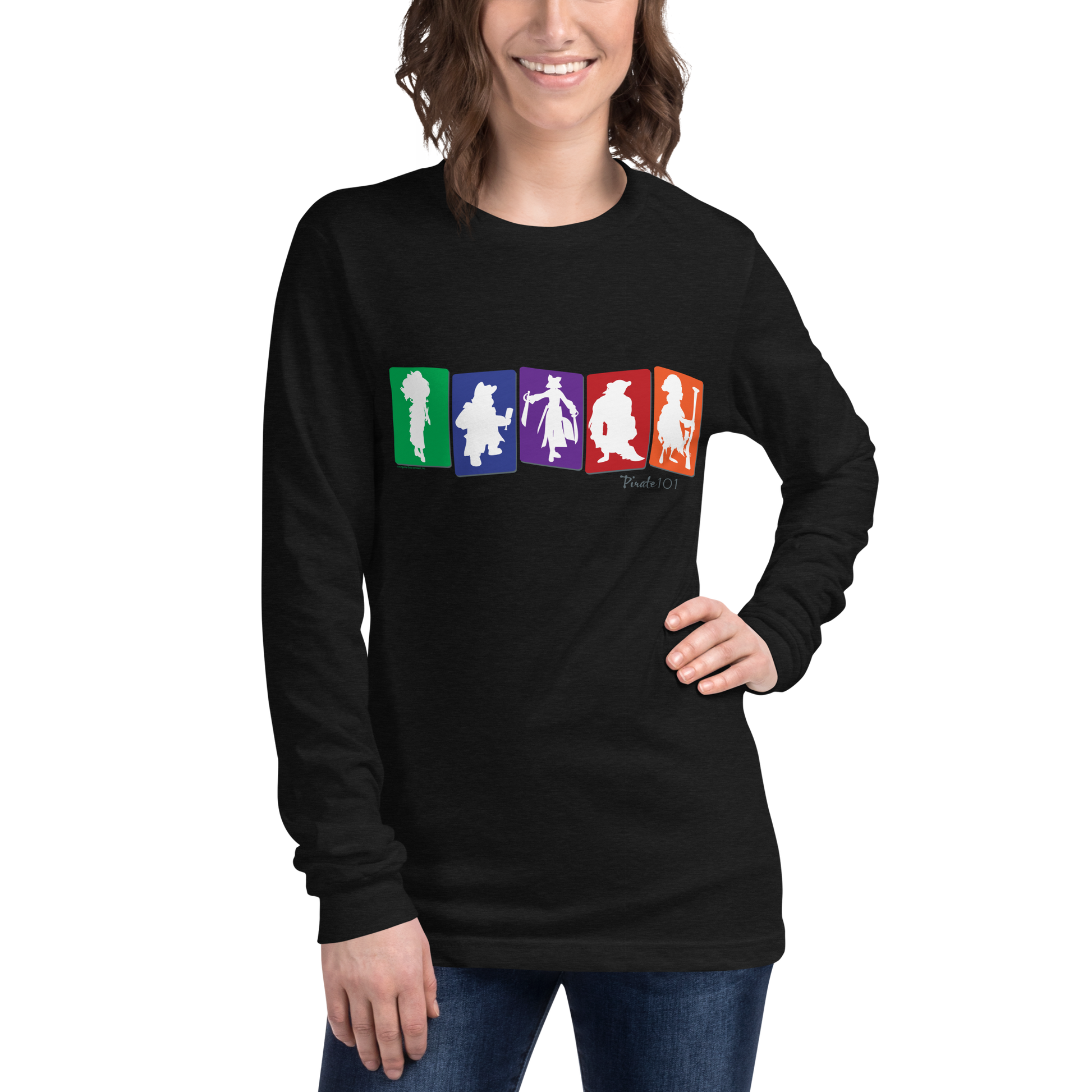 Pirate101-Class-Banner-Icon-Unisex-Graphic-Long-Sleeve-Shirt3-witchdoctor-privateer-swashbuckler-musketeer-buccaneer