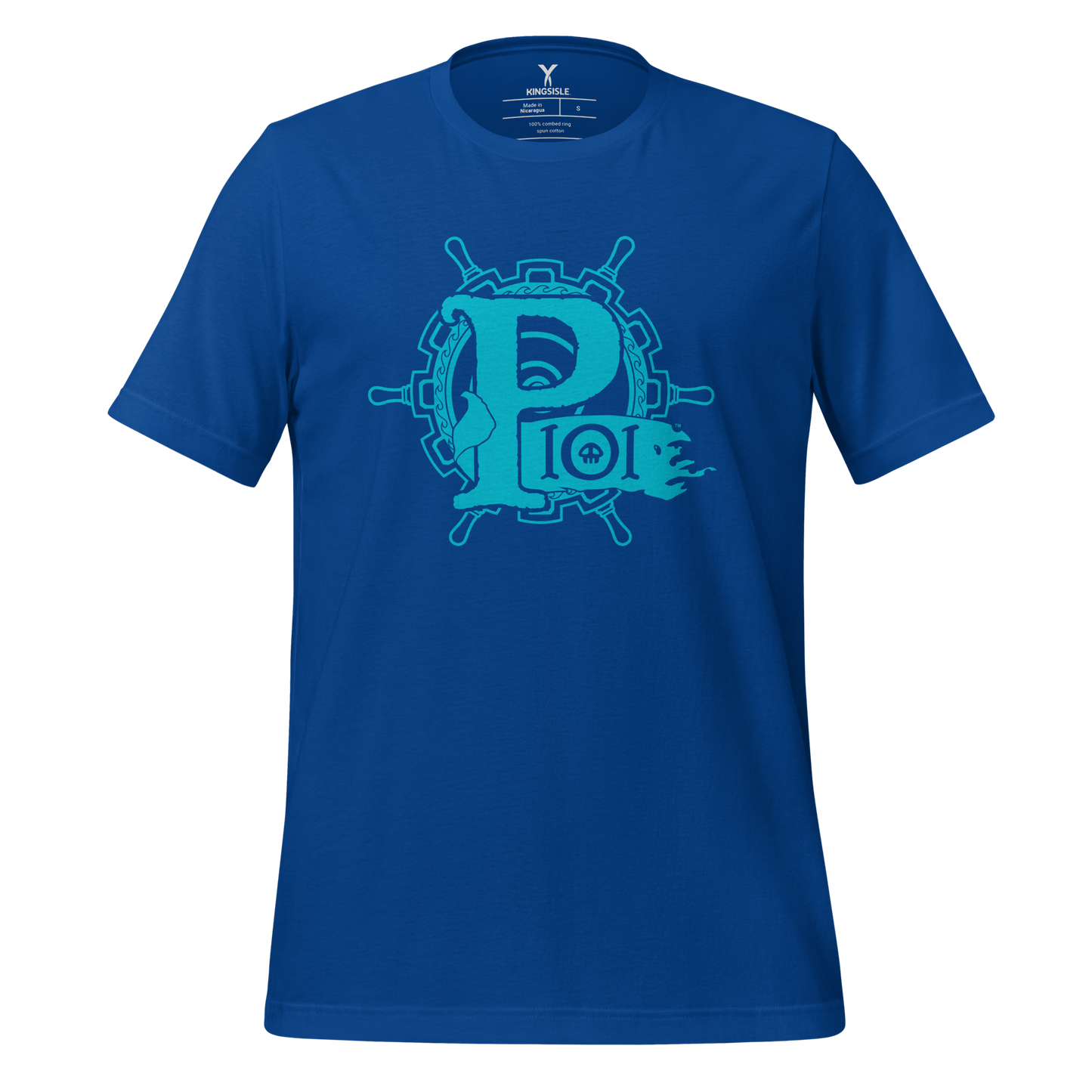 Pirate101-Logo-Unisex-Graphic-Shirt-royal-short-sleeve