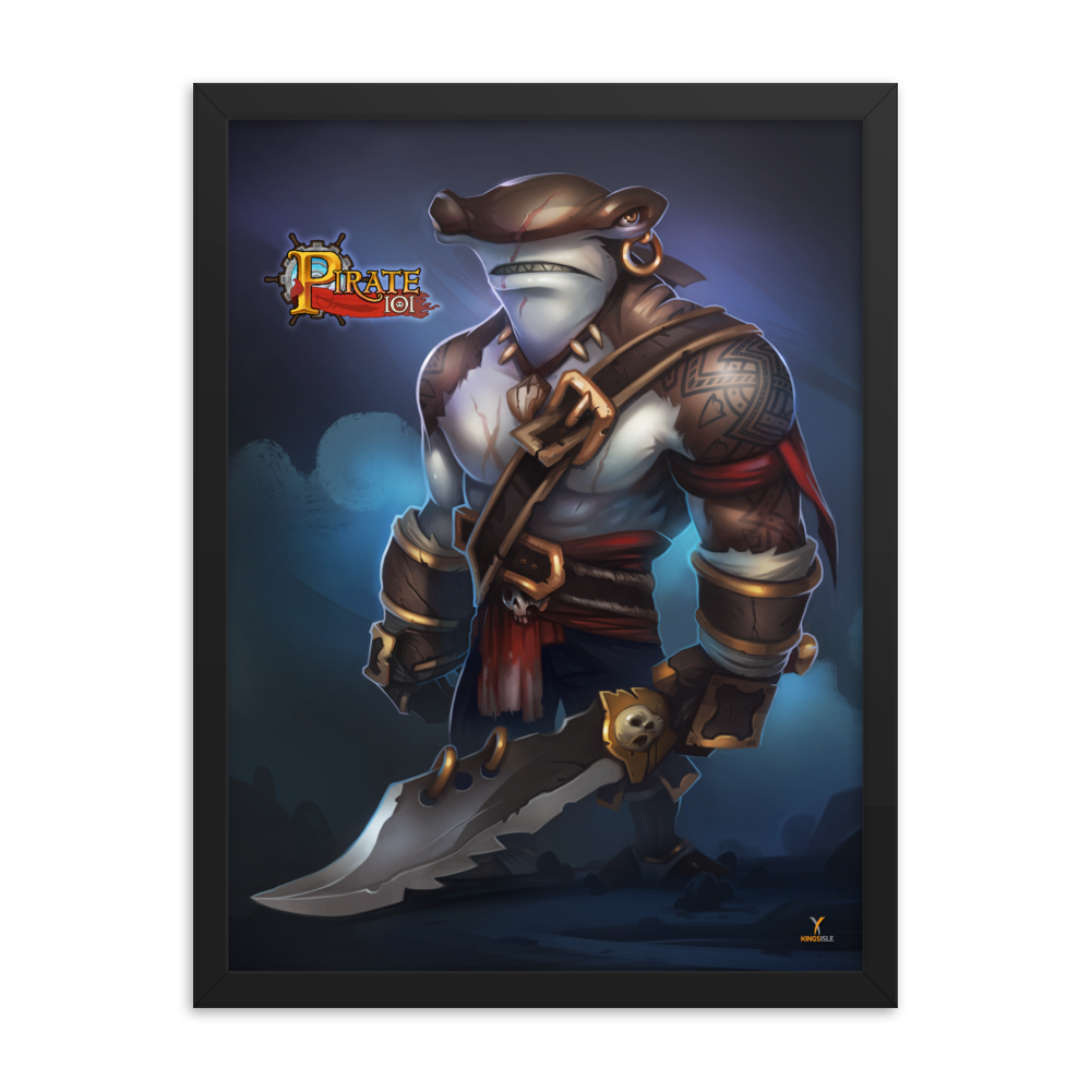 Pirate101-Mordekai-Buccaneer-Poster-18x24-Matte-paper-poster-framed