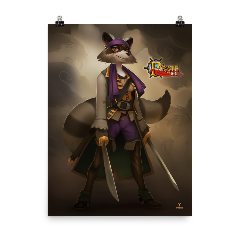 Pirate101-Morgan-Lafitte-Swashbuckler-Poster-18x24-Matte-paper-poster