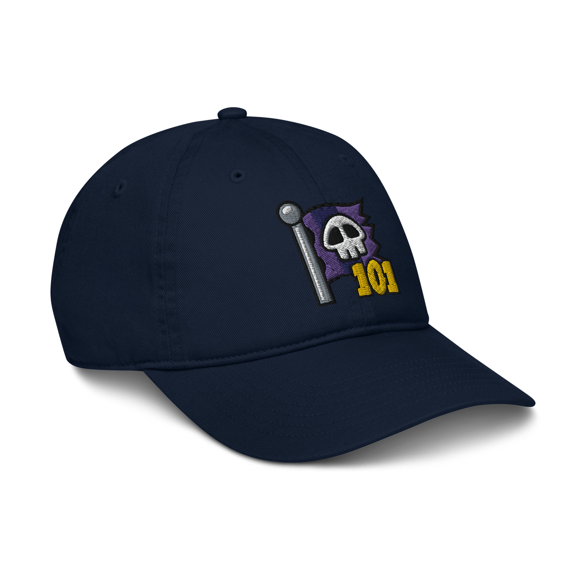 Pirate101-Pirate-Flag-Icon-101-organic-baseball-cap-4-pacific-side