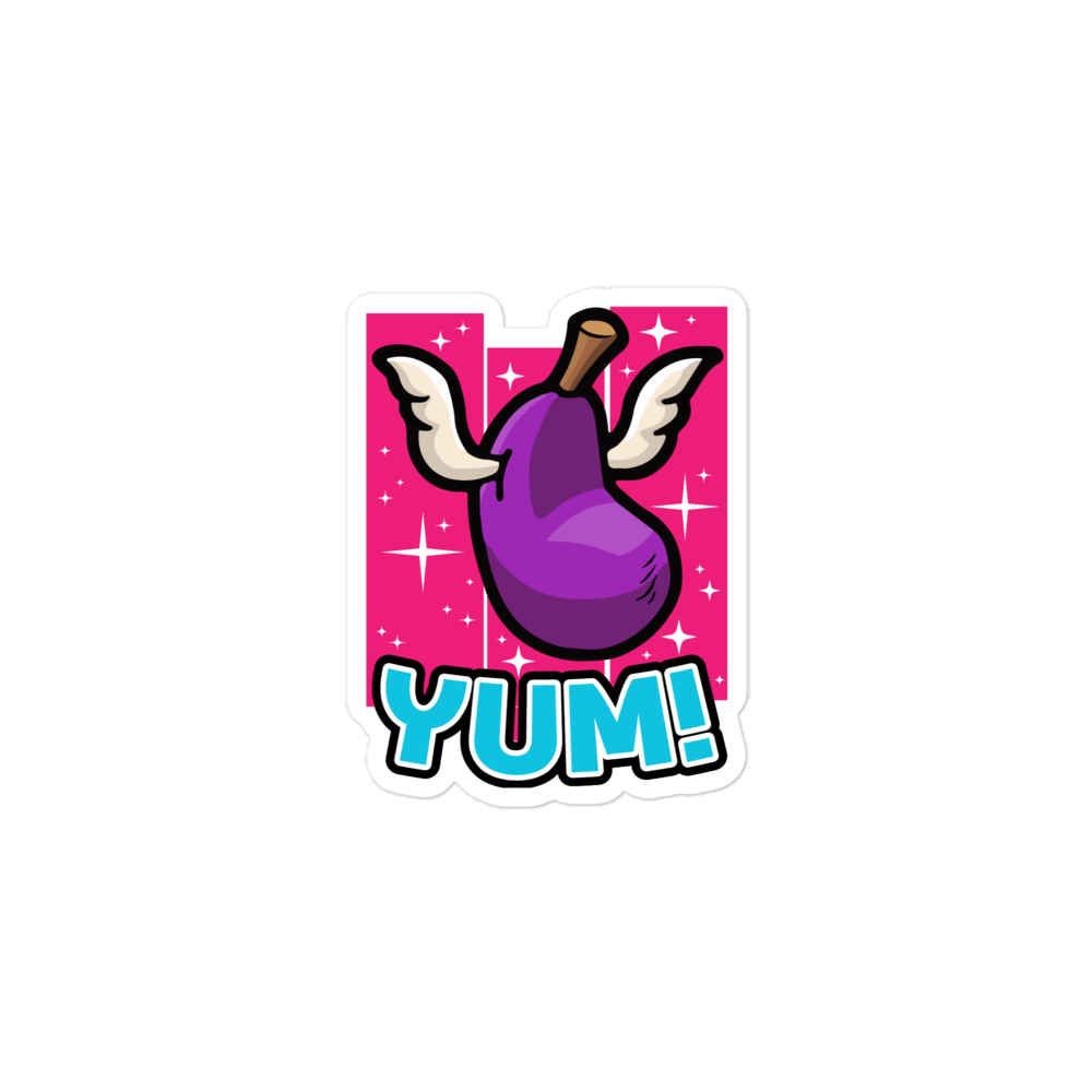 Pirate101-Pirate-Yum-Fruit-kiss-cut-stickers-white-3x3