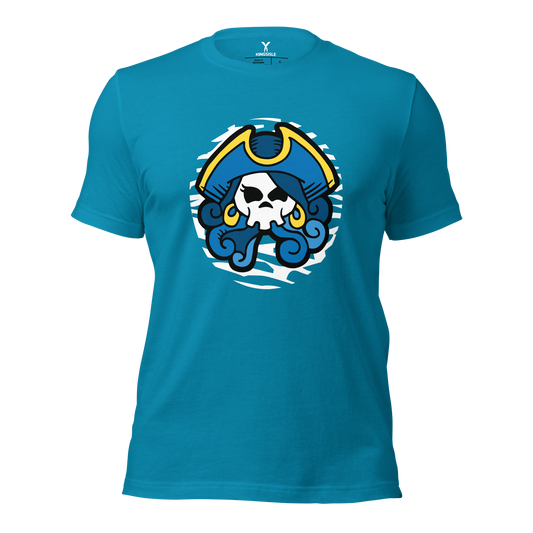 Pirate101-Privateer-Female-Skull-Unisex-Graphic-Shirt-short-sleeve