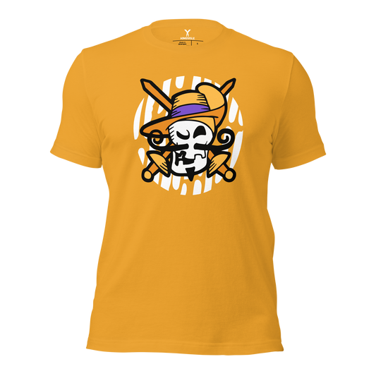 Pirate101-Swashbuckler-Male-Skull-Unisex-Graphic-Shirt-short-sleeve