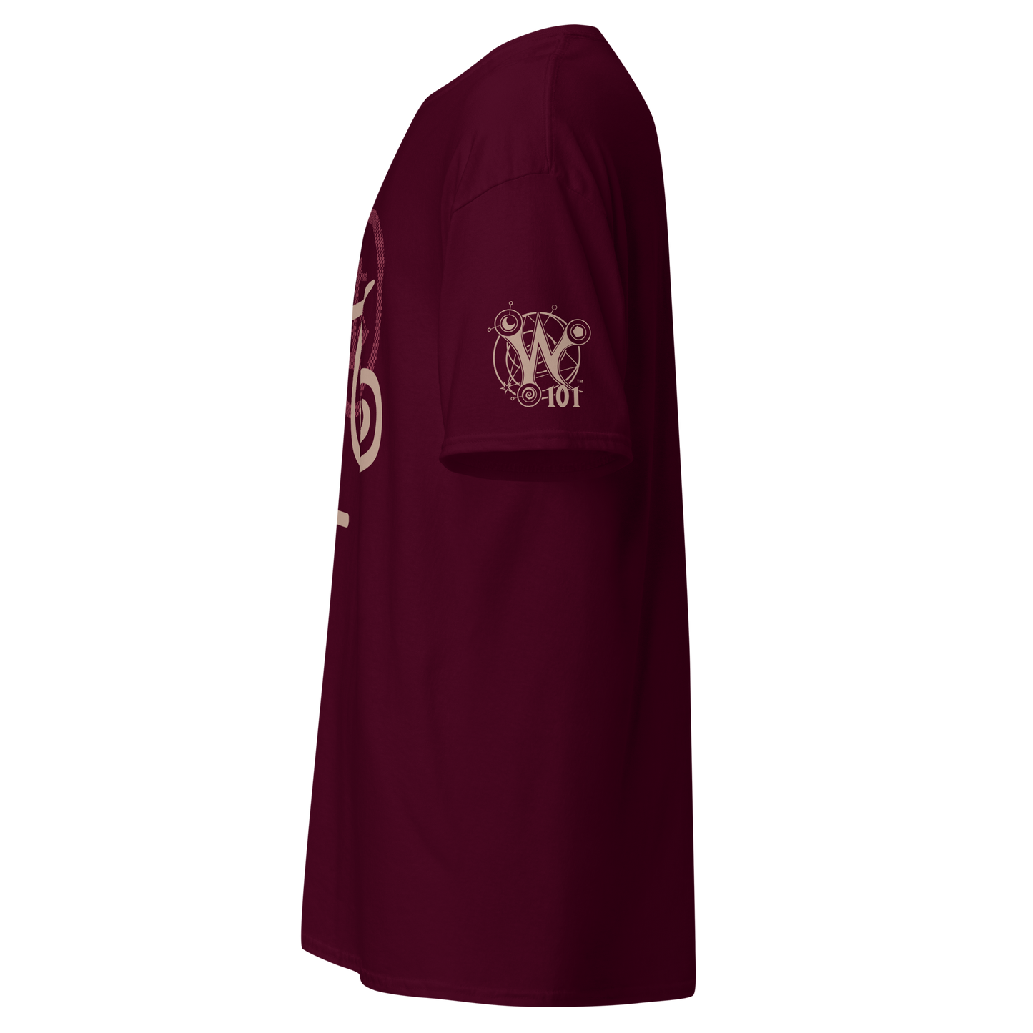 Wizard101-Balance-school-Icon-Unisex-Graphic-Shirt2-maroon-short-sleeve
