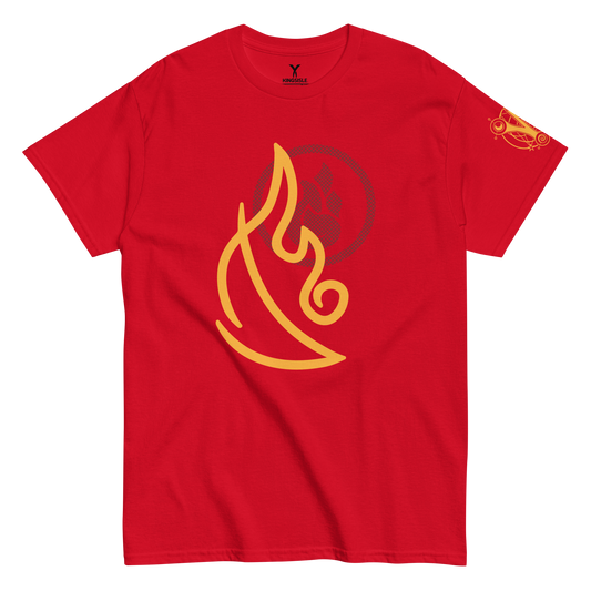 Wizard101-Fire-school-Icon-Unisex-Graphic-Shirt-red-short-sleeve