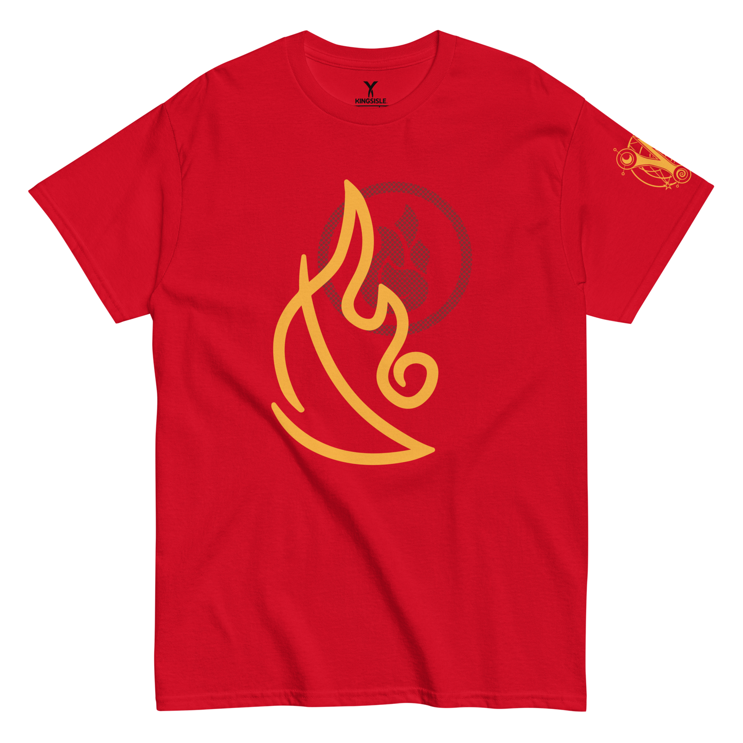 Wizard101-Fire-school-Icon-Unisex-Graphic-Shirt-red-short-sleeve