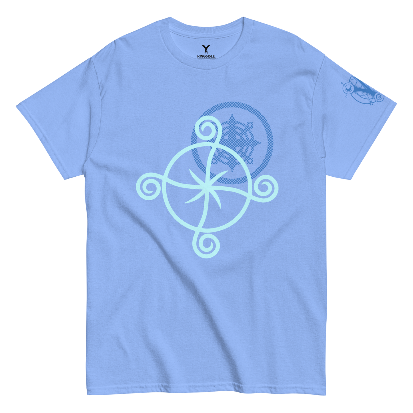 Wizard101-Ice-school-Icon-Unisex-Graphic-Shirt-carolina-blue-short-sleeve