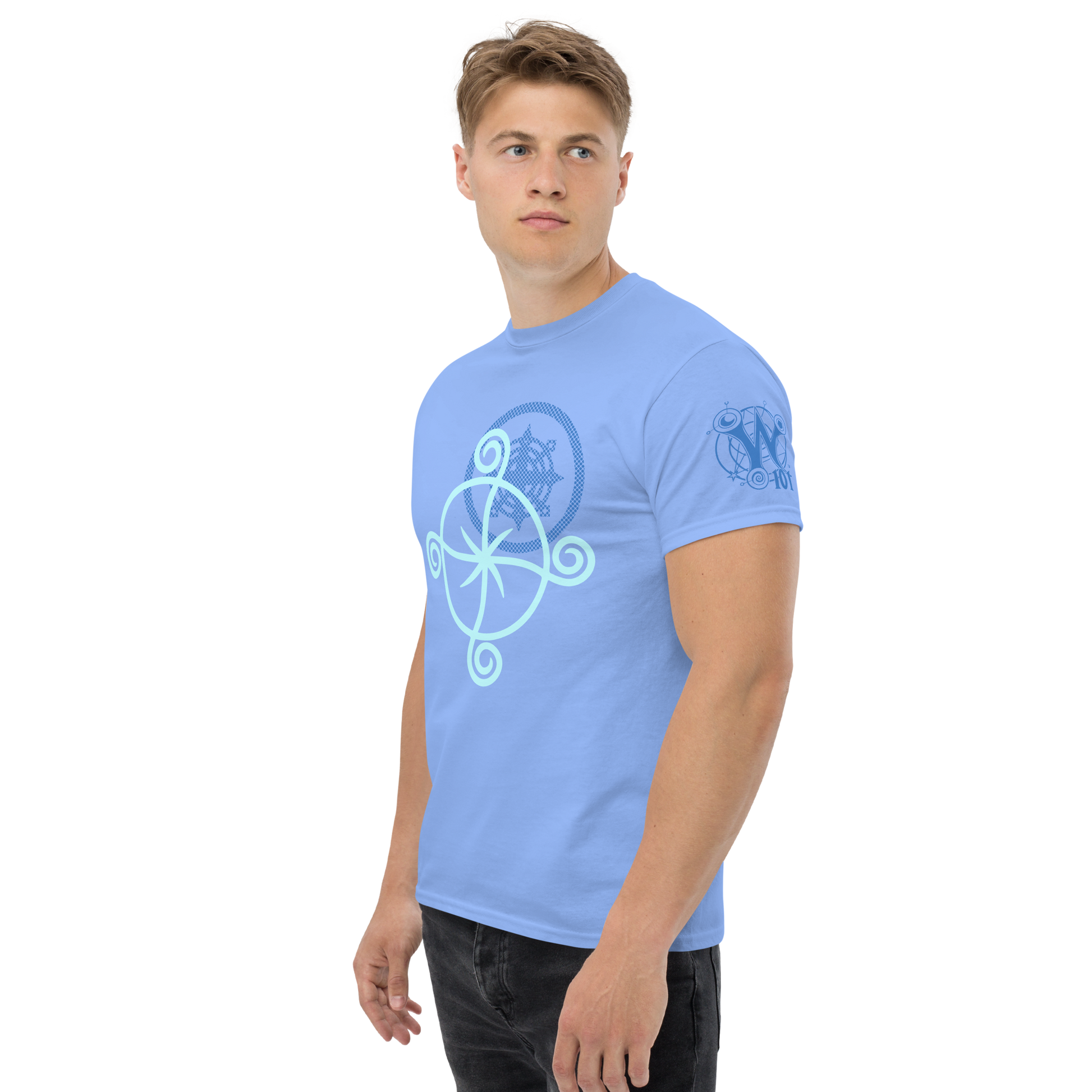 Wizard101-Ice-school-Icon-Unisex-Graphic-Shirt4-carolina-blue-short-sleeve