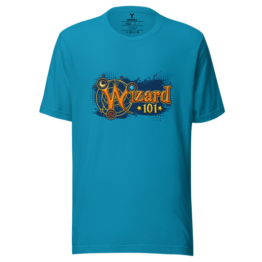 Wizard-Wizard-Logo-Grunge-Unisex-Graphic-Shirt-aqua-short-sleeve