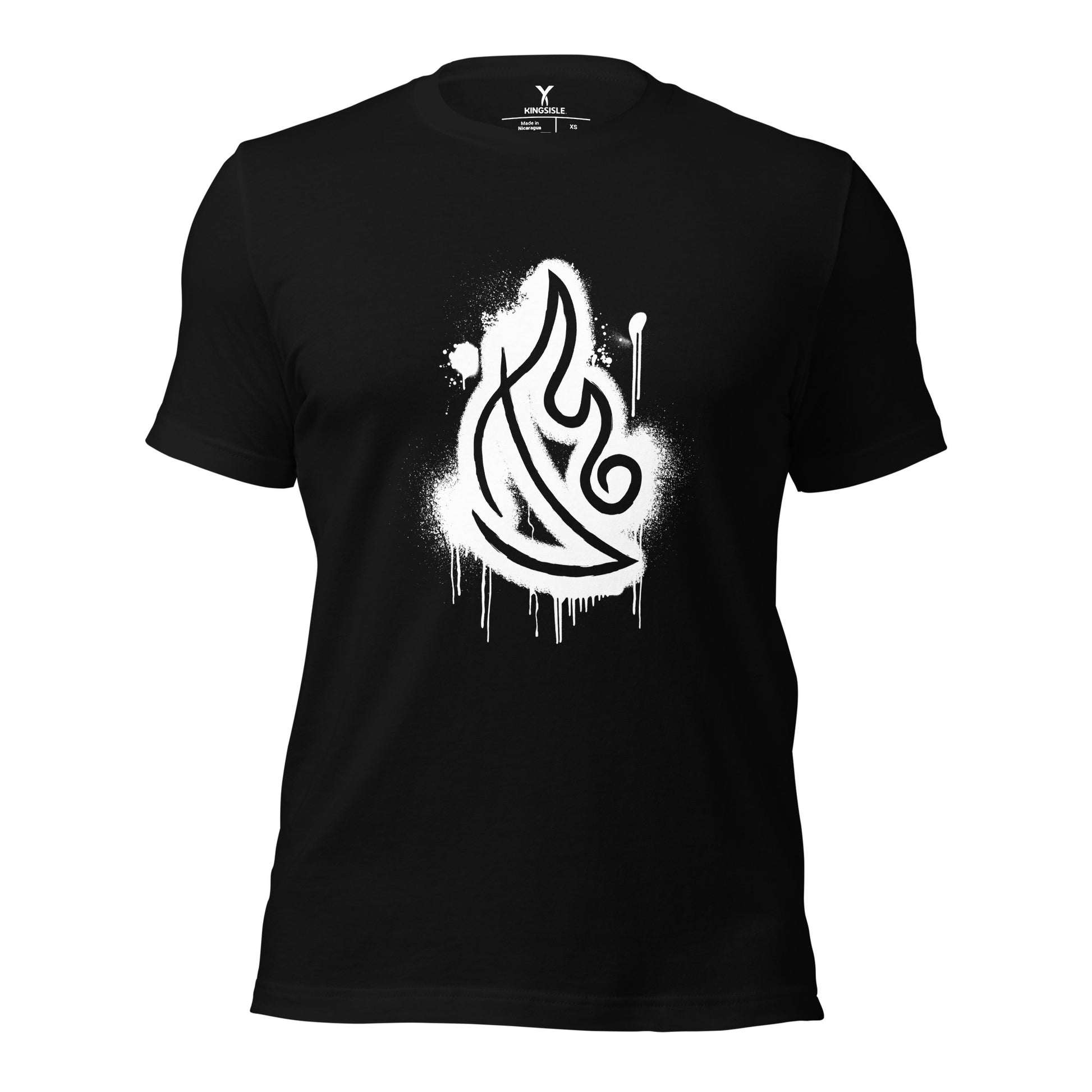 Wizard101-Wizard-SprayPaint-Logo-Unisex-Graphic-Shirt-Fire1-short-sleeve-black