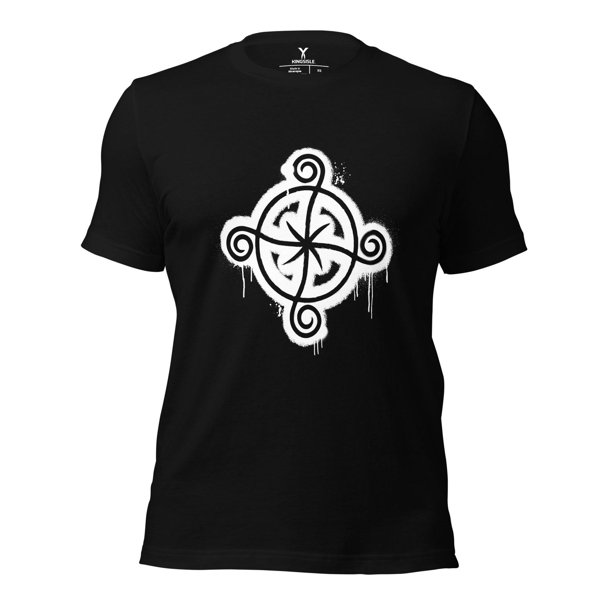 Wizard101-Wizard-SprayPaint-Logo-Unisex-Graphic-Shirt-Ice1-short-sleeve-black