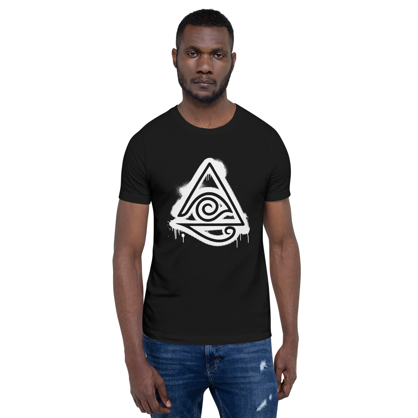 Wizard101-Wizard-SprayPaint-Logo-Unisex-Graphic-Shirt-Myth2-short-sleeve-black