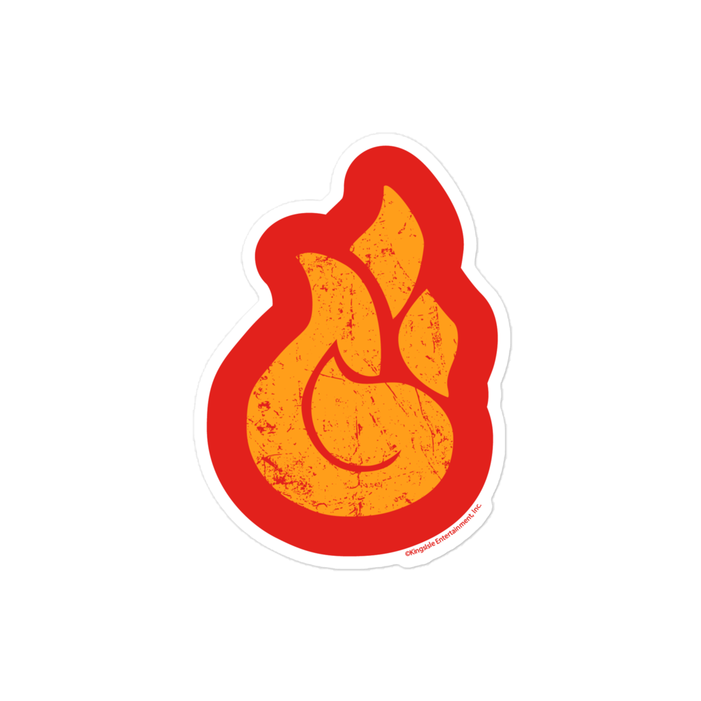 Wizard101 Worn Fire School Symbol Sticker – KingsIsle Store